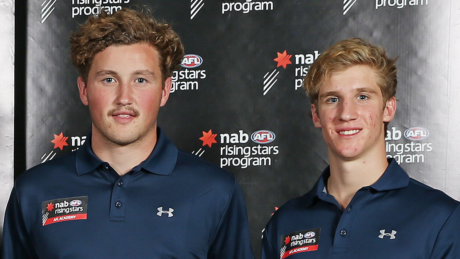 gouldstephens290819.jpg Will Gould (left) and Dylan Stephens. All pictures: AFL Photos - AFL,Draft,Tag-Draft,Draft Combine